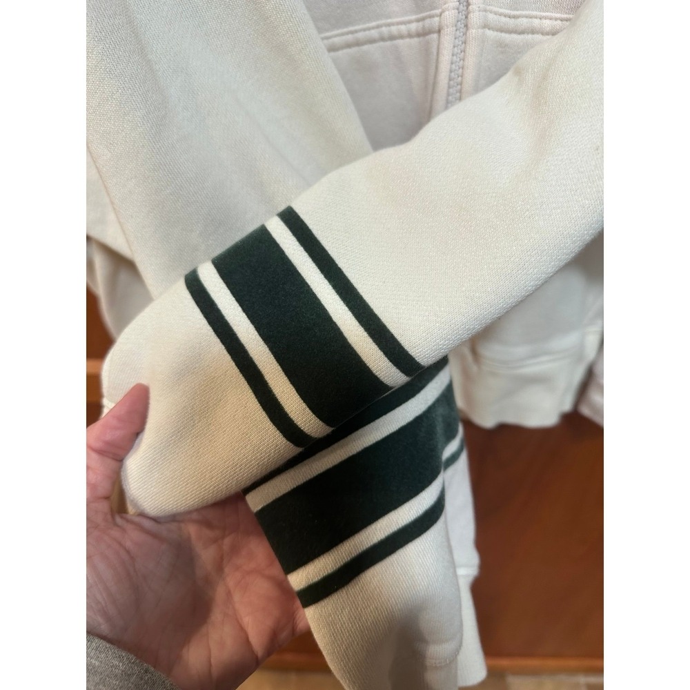 Victoria's Secret PINK ivory/ white Shell Campus Zip Up Hoodie, long sleeve, XXL - Picture 4 of 9
